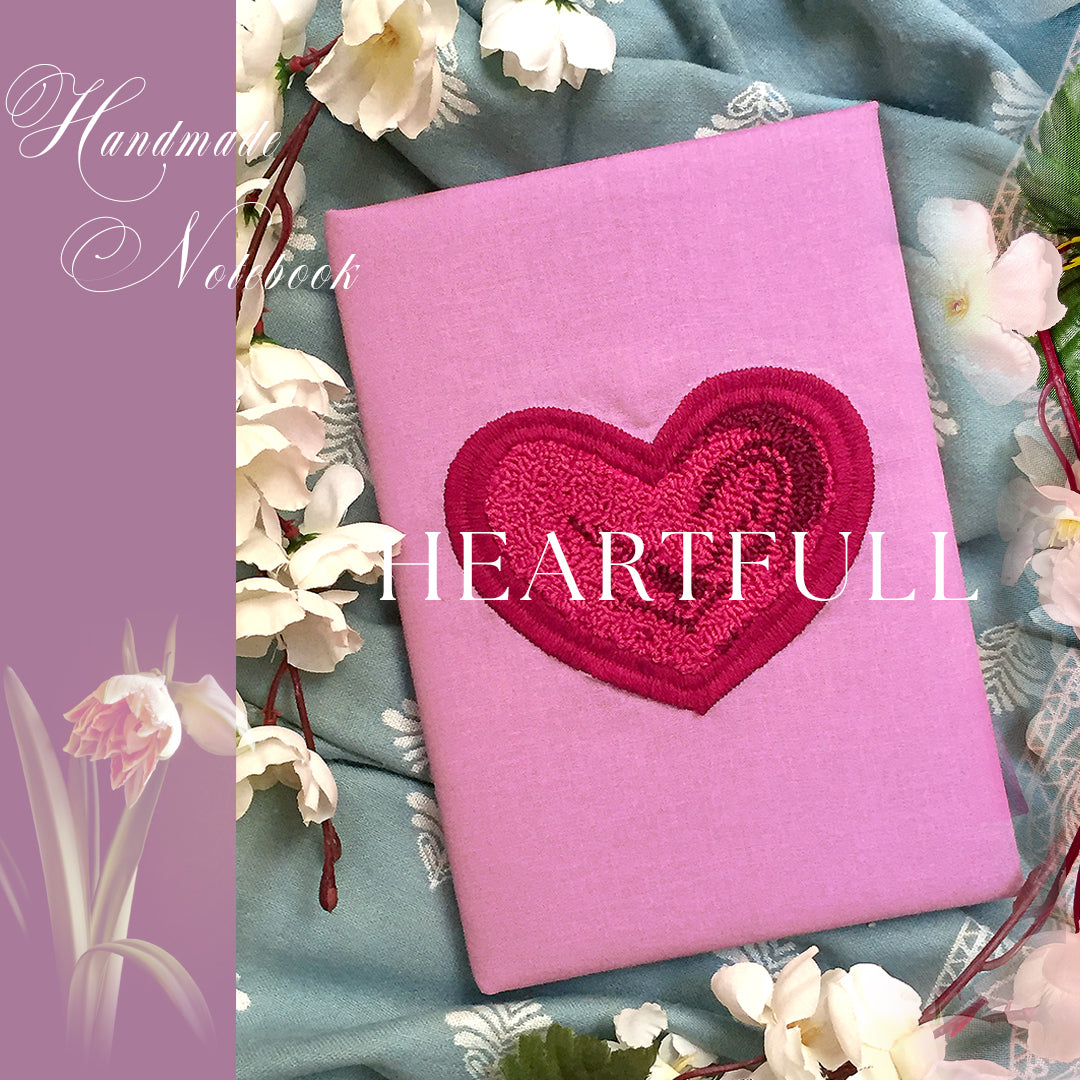 HEARTFULL - Hand Embroidered Notebook