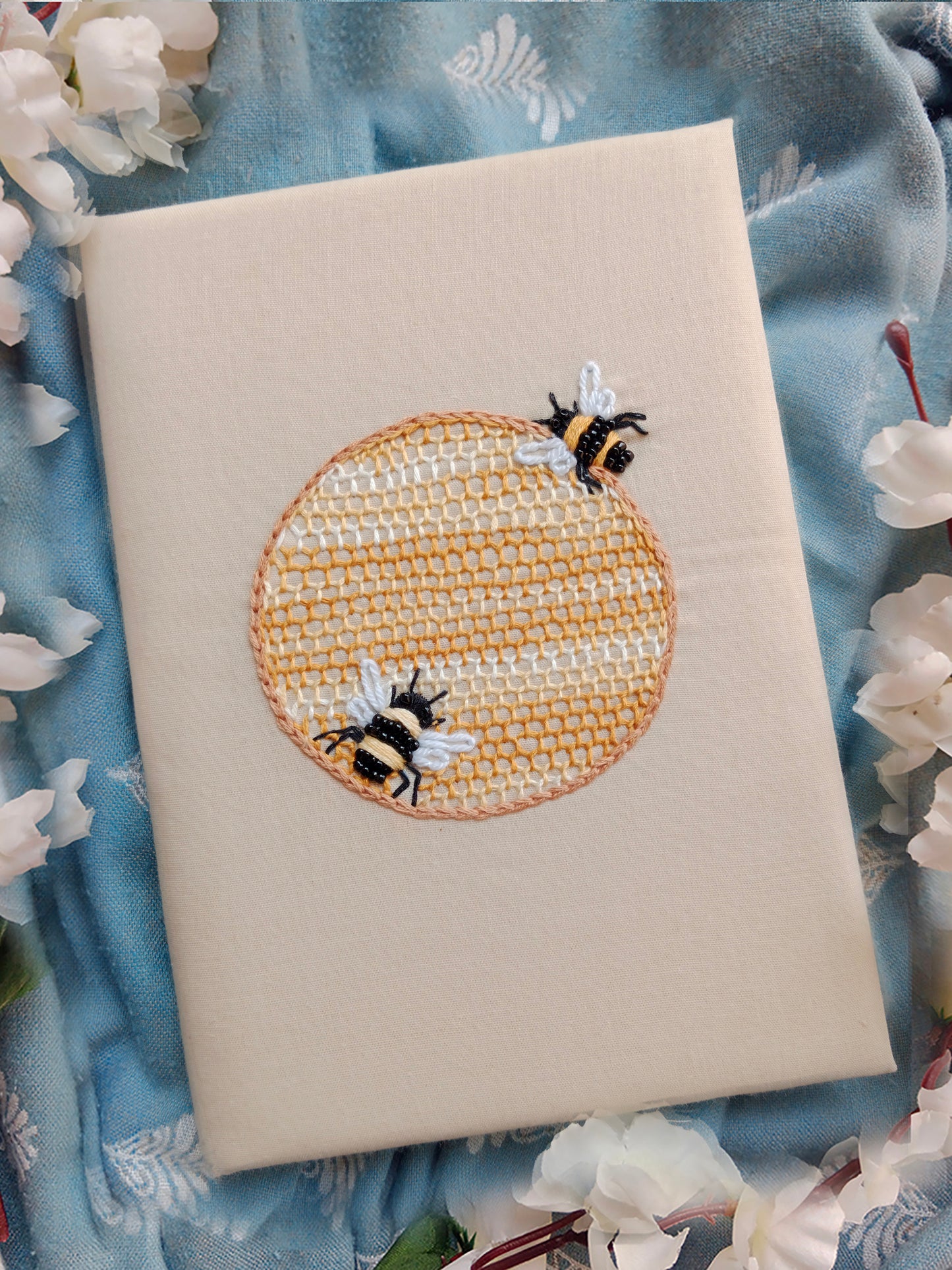 HONEYBEE - Hand Embroidered Notebook