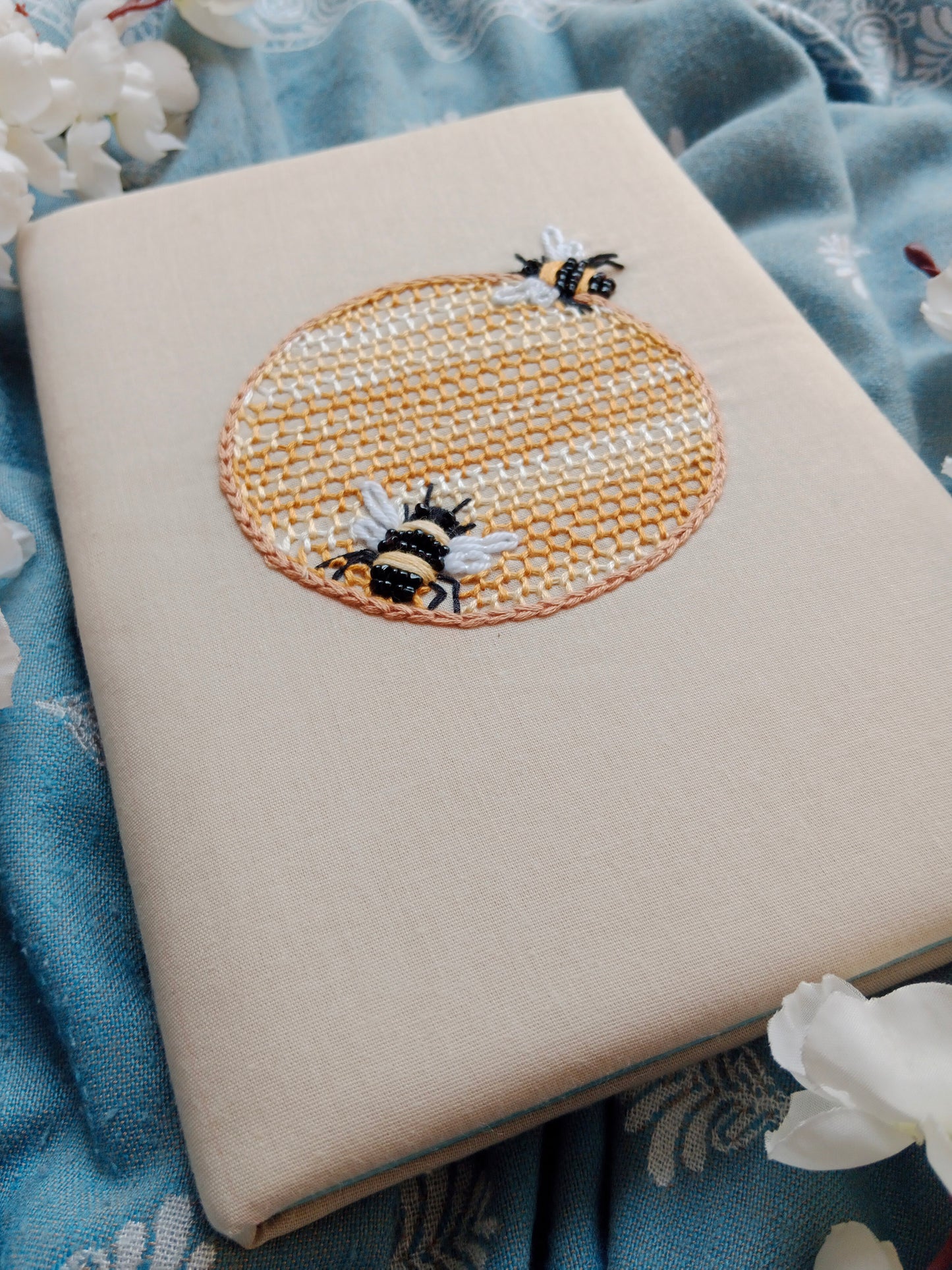 HONEYBEE - Hand Embroidered Notebook