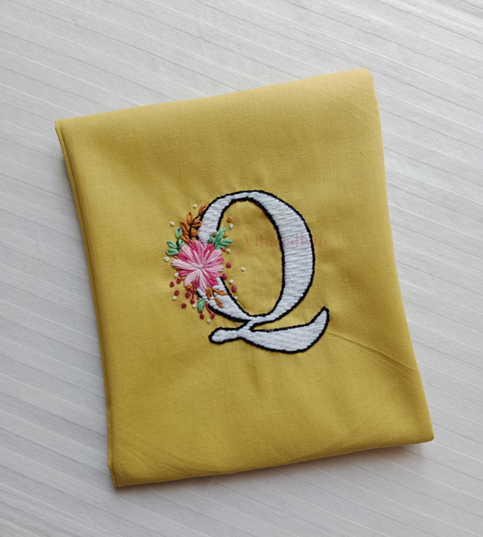 Q Embroidery Patch (Handmade)