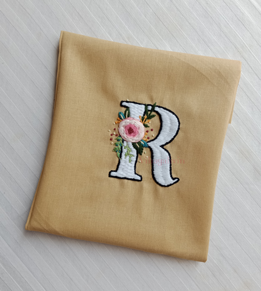 R Embroidery Patch (Handmade)