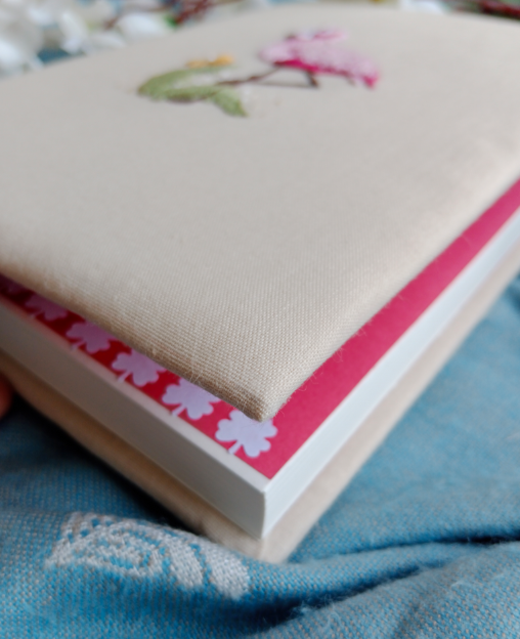 FLAMINGO - Hand Embroidered Notebook