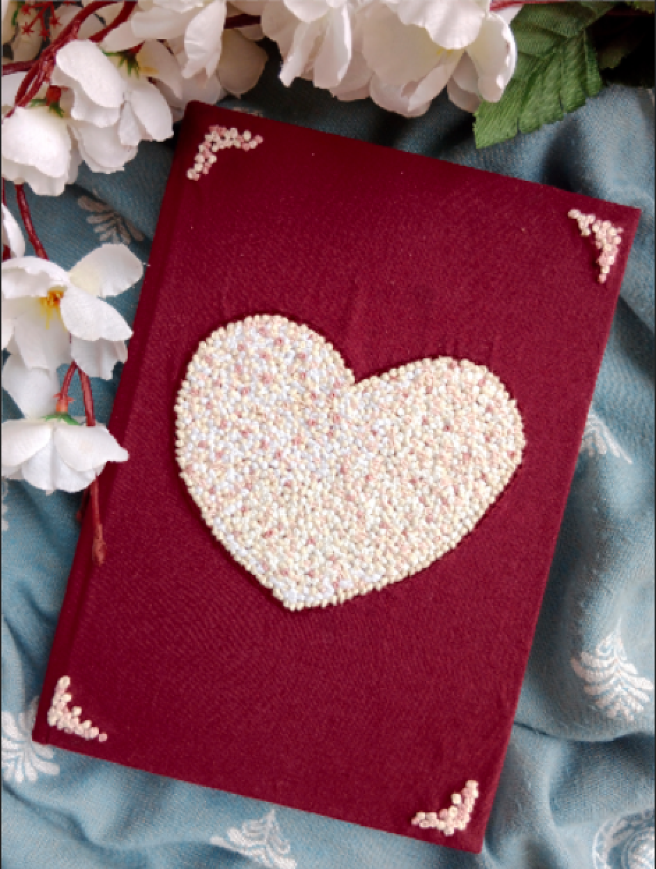 ROSE - Hand Embroidered Notebook