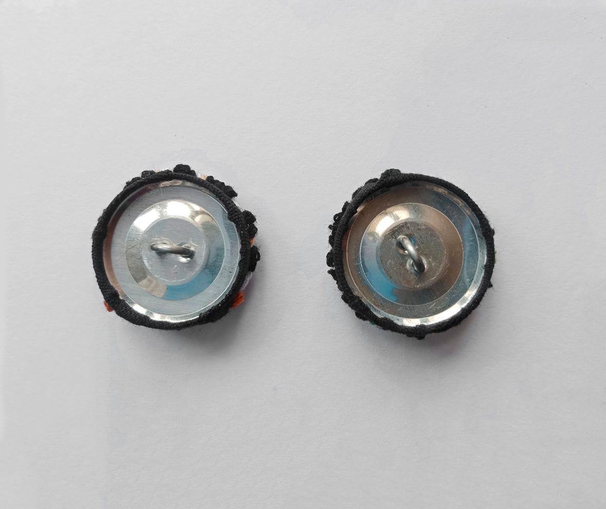 Hand Embroidered Button (set of 2)