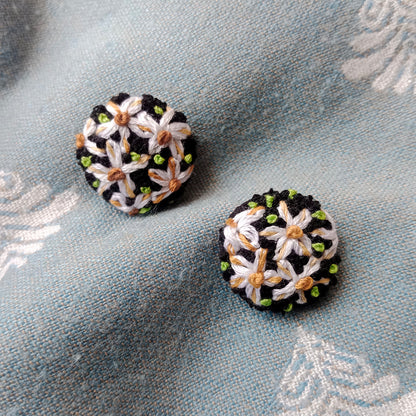 Hand Embroidered Button (set of 2)