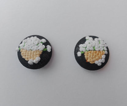 Hand Embroidered Button (set of 2)