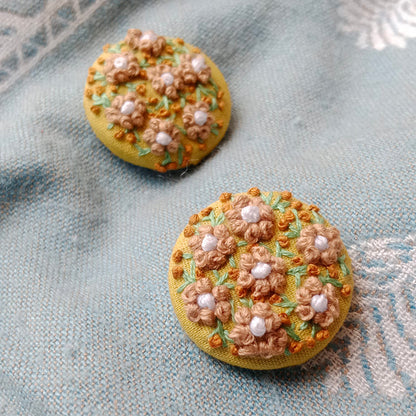 Hand Embroidered Button (set of 2)