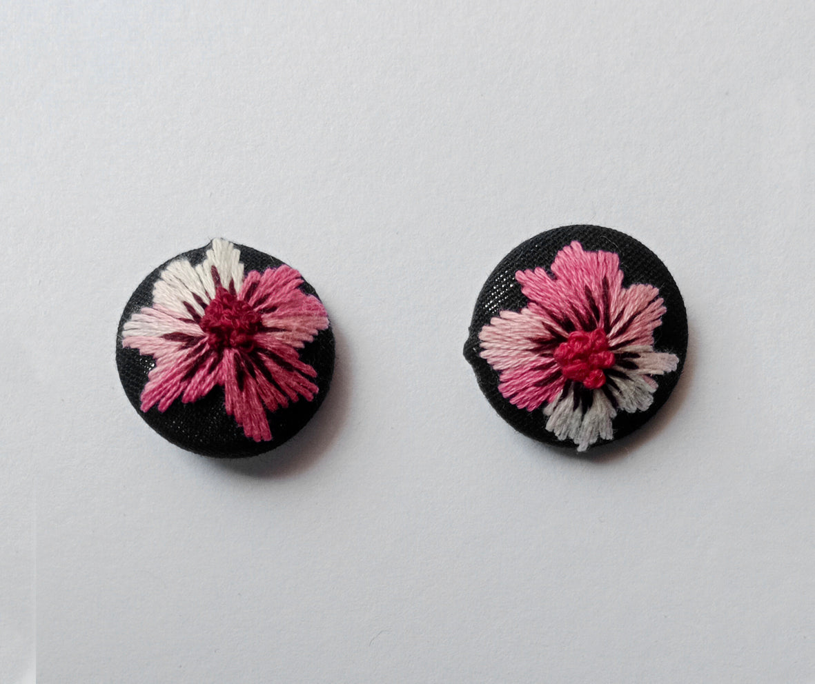 Hand Embroidered Button (set of 2)