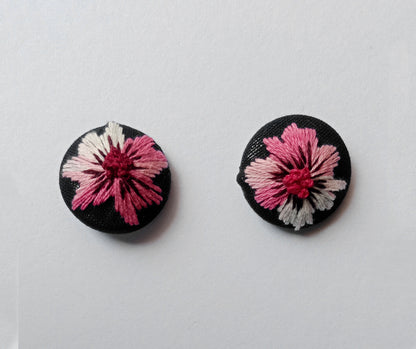 Hand Embroidered Button (set of 2)