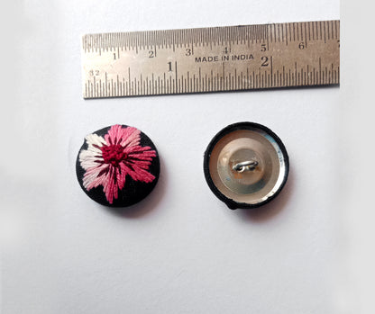 Hand Embroidered Button (set of 2)