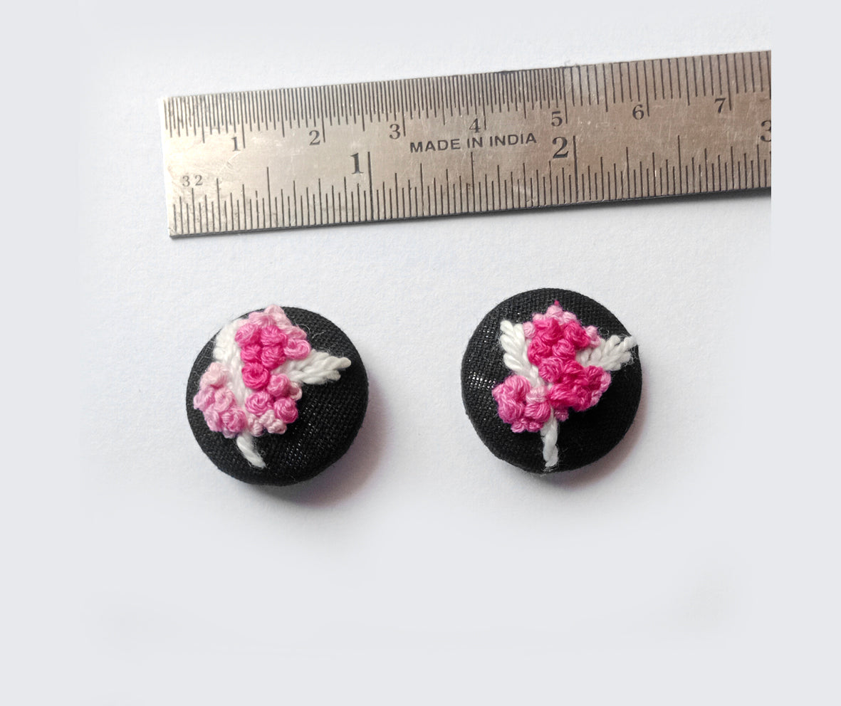 Hand Embroidered Button (set of 2)