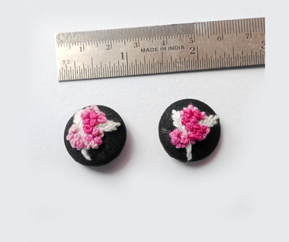 Hand Embroidered Button (set of 2)