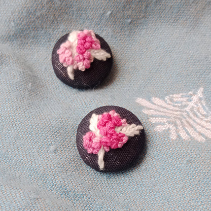 Hand Embroidered Button (set of 2)