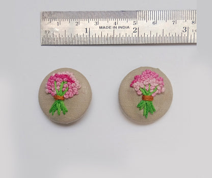 Hand Embroidered Button (set of 2)