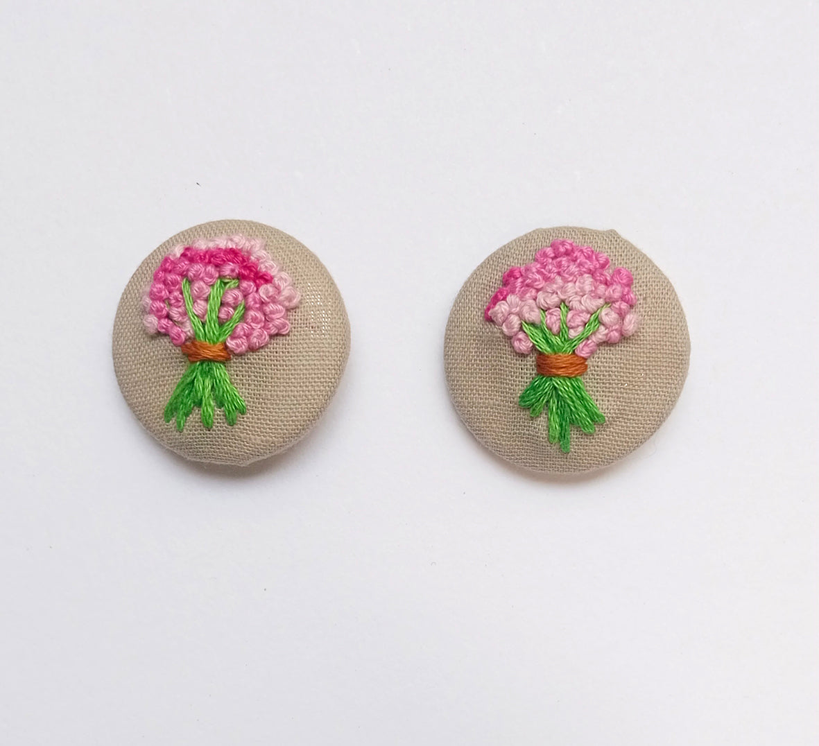 Hand Embroidered Button (set of 2)