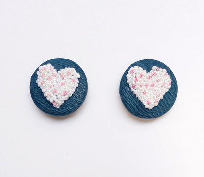 Hand Embroidered Button (set of 2)
