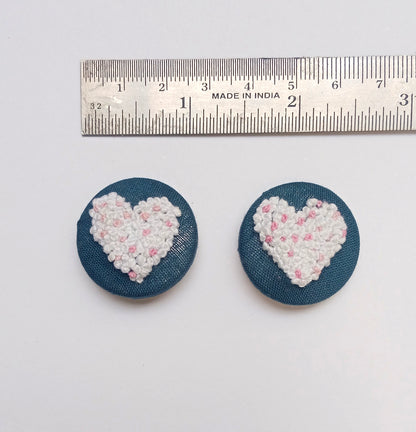 Hand Embroidered Button (set of 2)