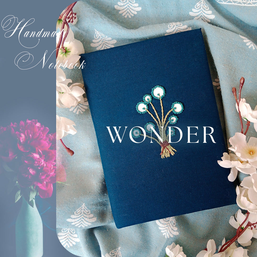 WONDER - Hand Embroidered Notebook