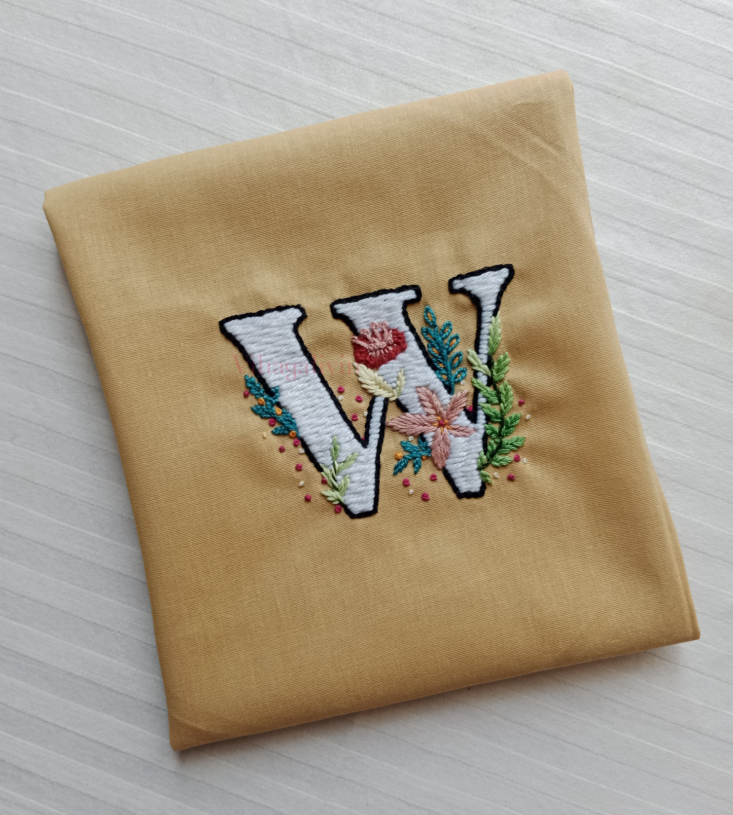 W Embroidery Patch (Handmade)